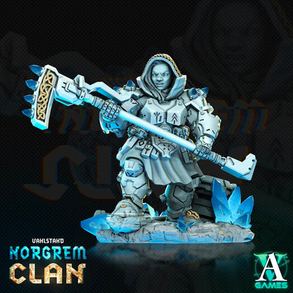 3D Printed Archvillain Games Norgrem Gemsourcers Vahlstahd - Norgrem Clan 28 32mm D&D