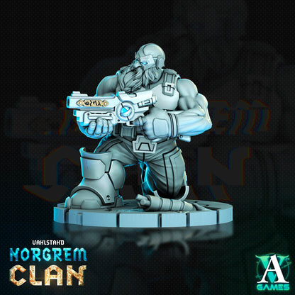 3D Printed Archvillain Games Norgrem Raiders Vahlstahd - Norgrem Clan 28 32mm D&D