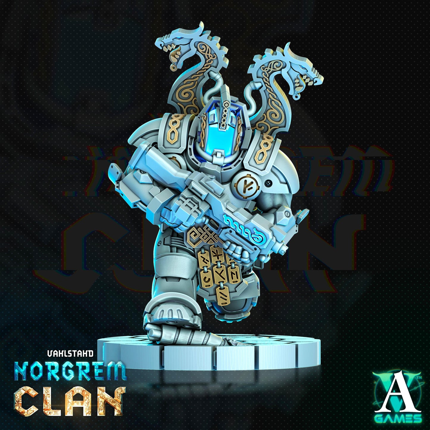 3D Printed Archvillain Games Norgrem Shocktroopers Vahlstahd - Norgrem Clan 28 32mm D&D
