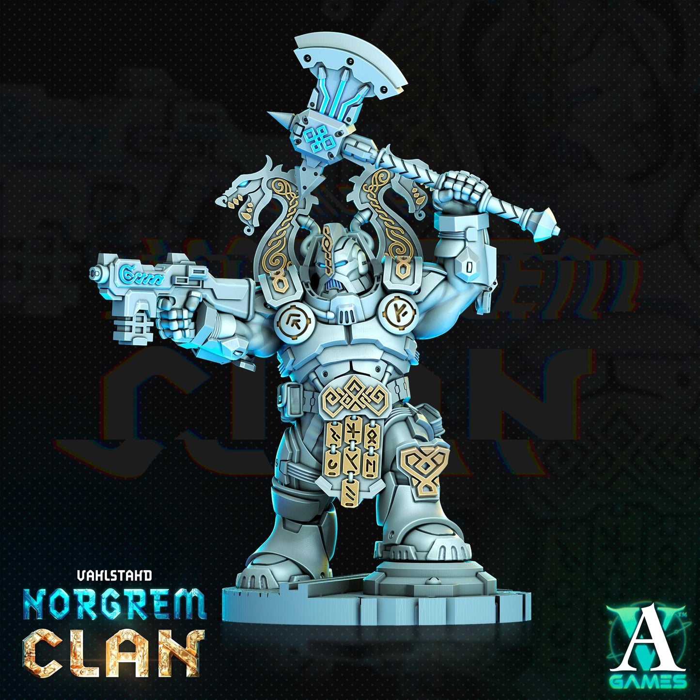 3D Printed Archvillain Games Norgrem Shocktroopers Vahlstahd - Norgrem Clan 28 32mm D&D