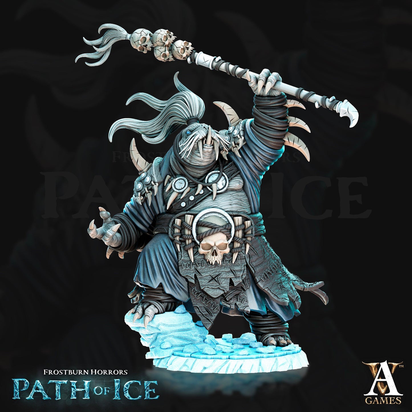3D Printed Archvillain Games Odoben Doomseekers Frostburn Horrors - Path of Ice 28 32mm D&D