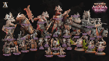 3D Printed Archvillain Games Old World Agama Rising - Fleshripper, Scion of Ziskal 28mm 32mm D&D