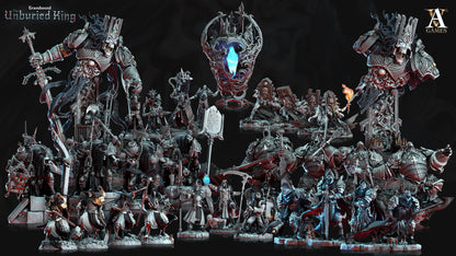 3D Printed Archvillain Games Ossefacti- Gravebound The Unburied King 28 32mm D&D