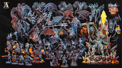 3D Printed Archvillain Games Phlegethian Imp Speak of the Devil Act I 28 32mm D&D
