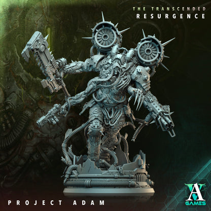 3D Printed Archvillain Games Project Adam The Transcended Resurgence 28 32mm D&D