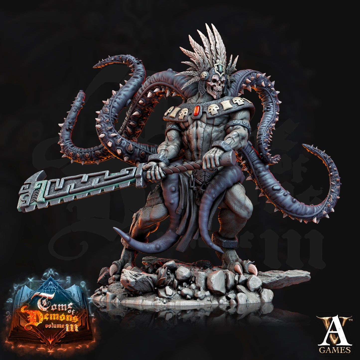 3D Printed Archvillain Games Qyintakla Abominations Tome of Demons 28 32mm D&D