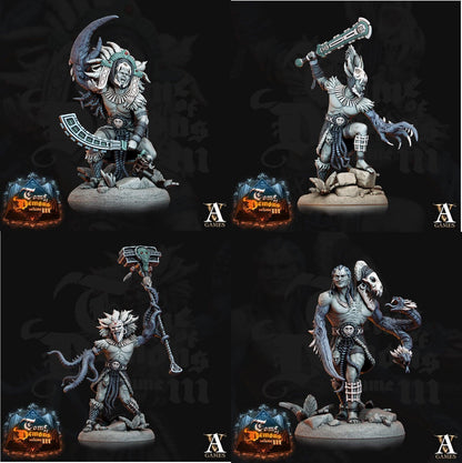3D Printed Archvillain Games Qyintakla Corrupted Hunters Tome of Demons 28 32mm D&D