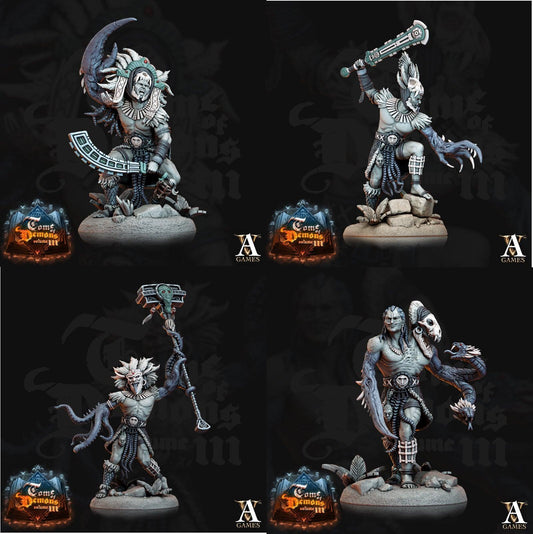 3D Printed Archvillain Games Qyintakla Corrupted Hunters Tome of Demons 28 32mm D&D