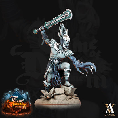 3D Printed Archvillain Games Qyintakla Corrupted Hunters Tome of Demons 28 32mm D&D