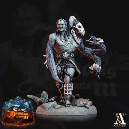3D Printed Archvillain Games Qyintakla Corrupted Hunters Tome of Demons 28 32mm D&D