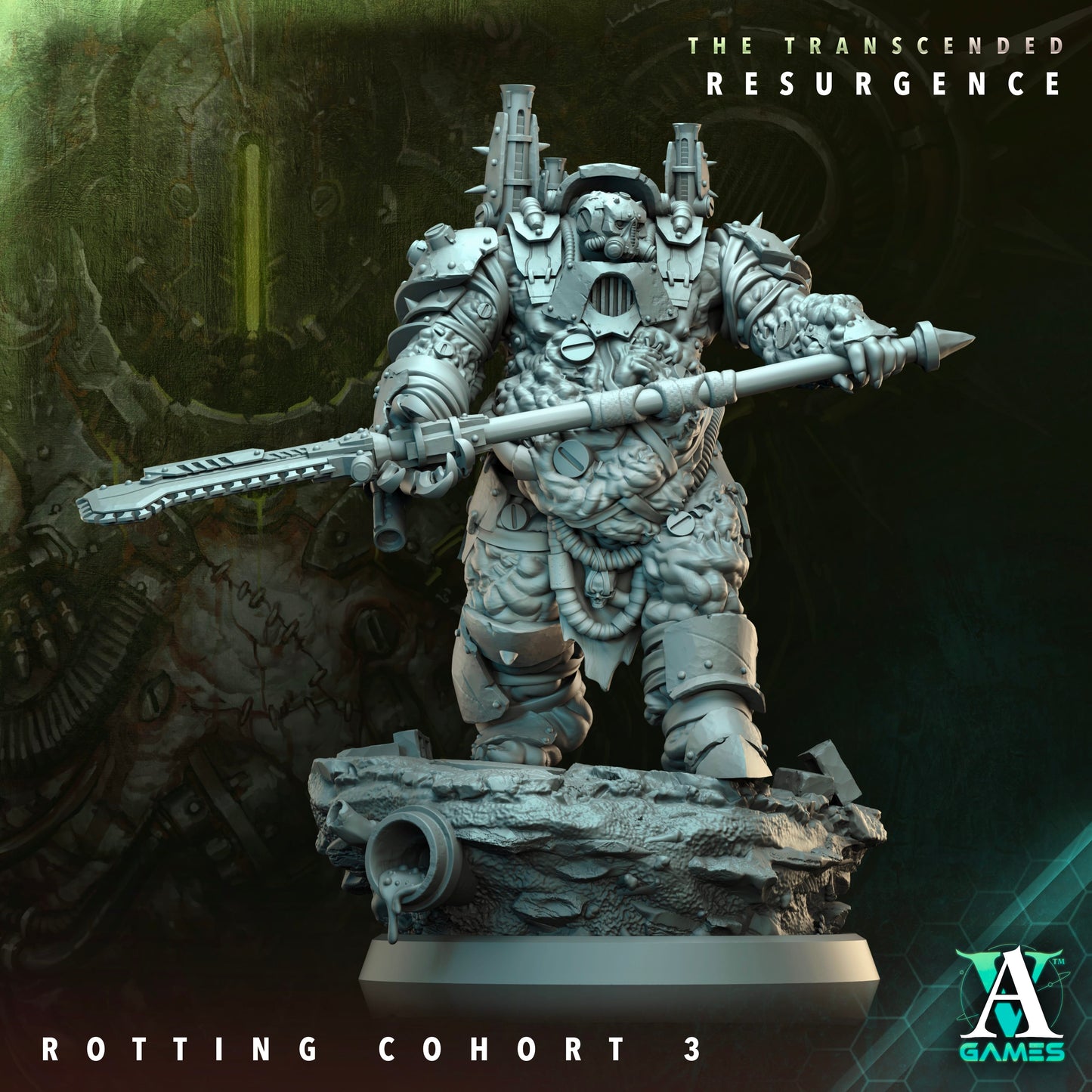 3D Printed Archvillain Games Rotting Cohort The Transcended Resurgence 28 32mm D&D