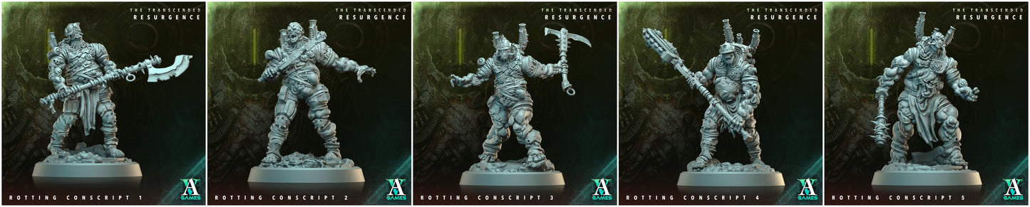 3D Printed Archvillain Games Rotting Conscript The Transcended Resurgence 28 32mm D&D