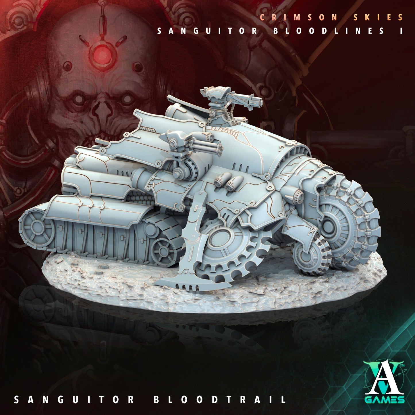 3D Printed Archvillain Games Sanguitor Bloodtrail Crimson Skies - Sanguitor Bloodlines Bloodright - Anathema 28 32mm D&D