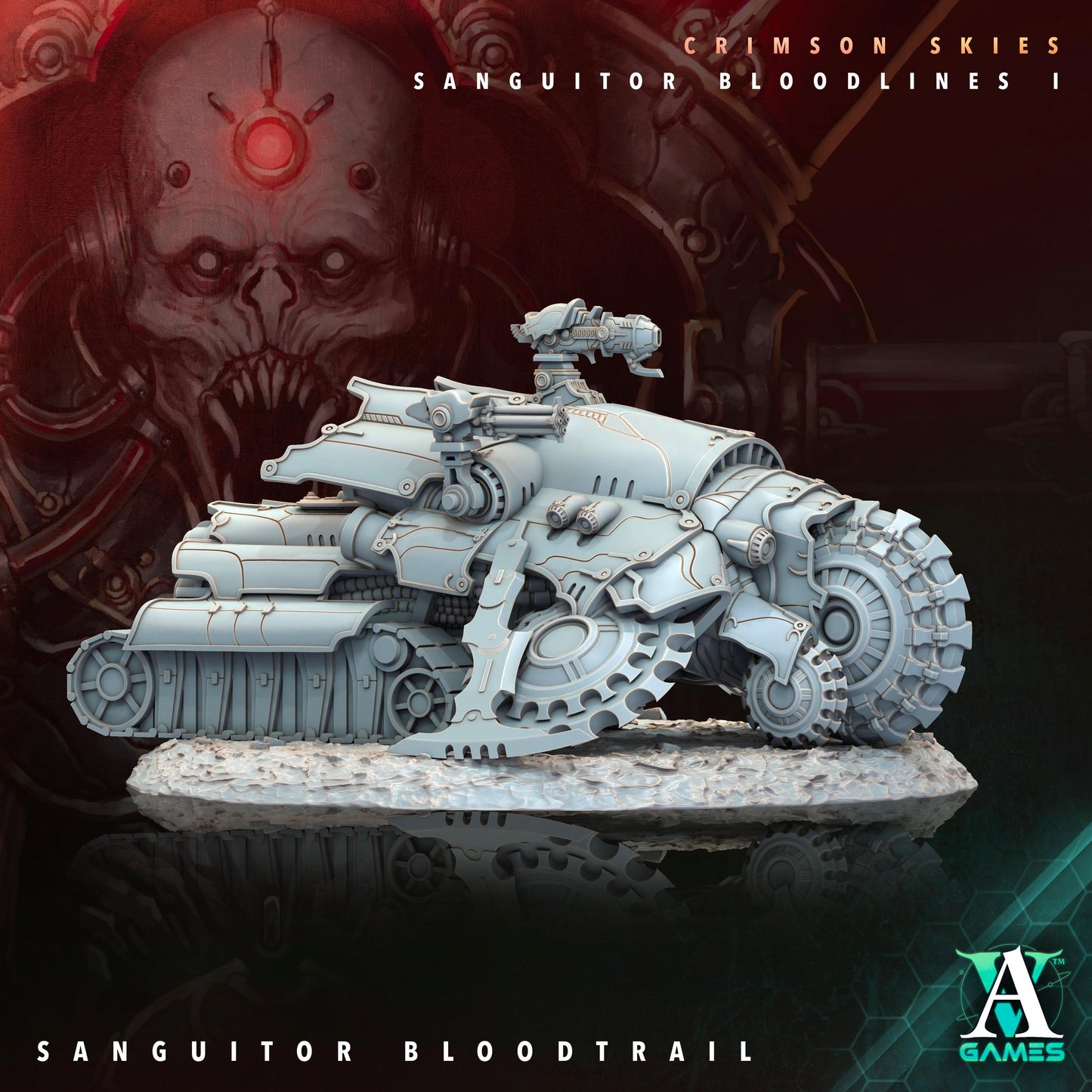 3D Printed Archvillain Games Sanguitor Bloodtrail Crimson Skies - Sanguitor Bloodlines Bloodright - Anathema 28 32mm D&D