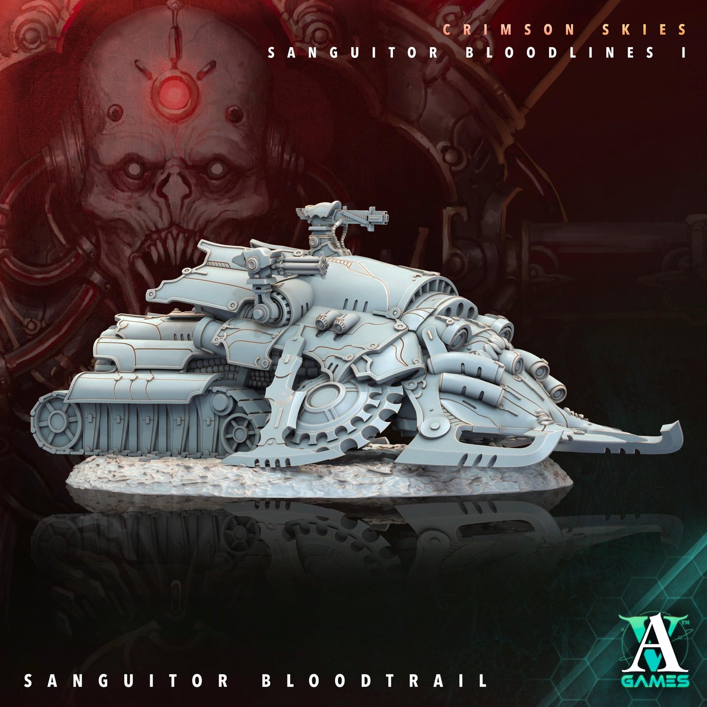 3D Printed Archvillain Games Sanguitor Bloodtrail Crimson Skies - Sanguitor Bloodlines Bloodright - Anathema 28 32mm D&D