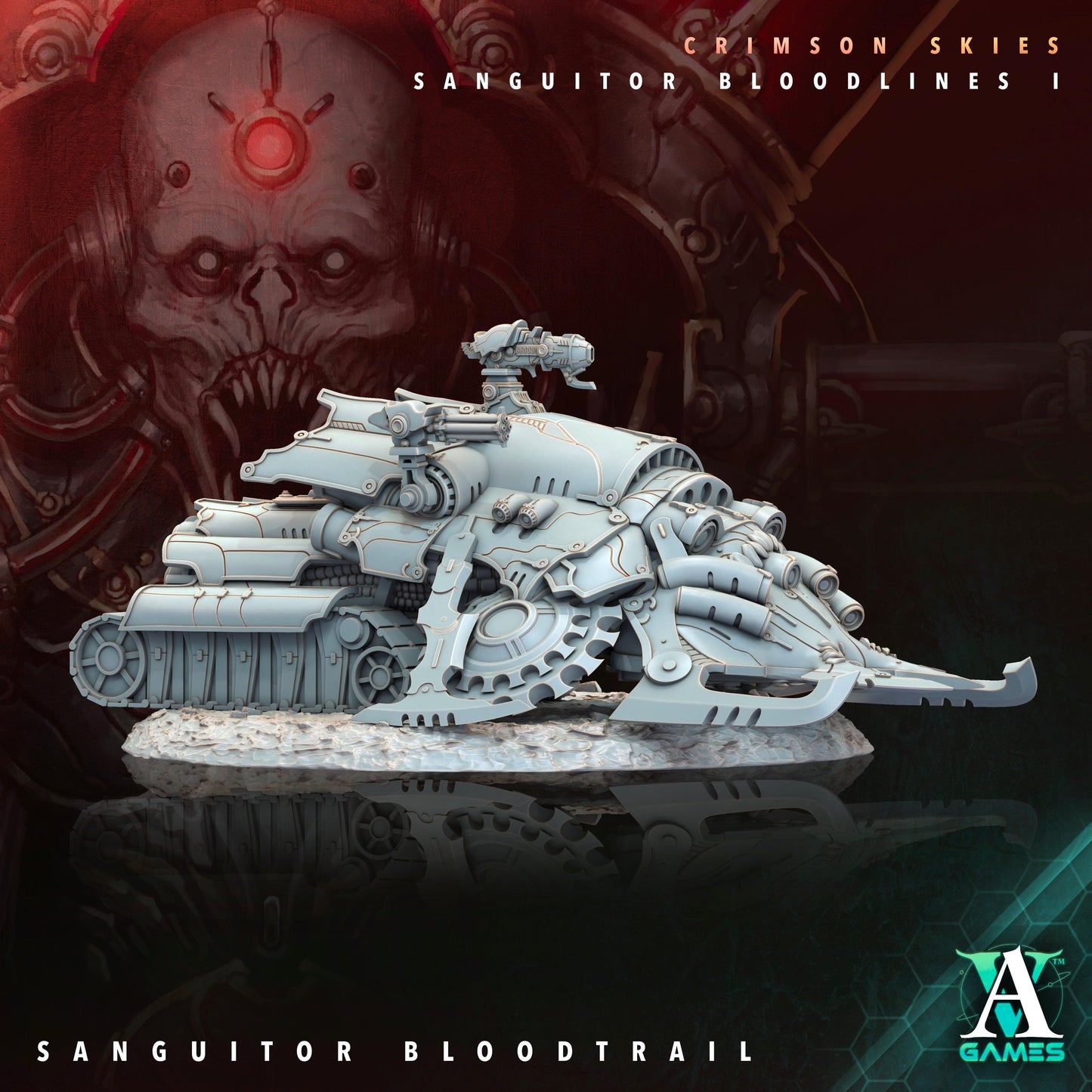 3D Printed Archvillain Games Sanguitor Bloodtrail Crimson Skies - Sanguitor Bloodlines Bloodright - Anathema 28 32mm D&D
