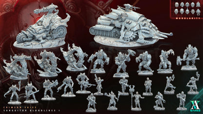 3D Printed Archvillain Games Sanguitor Ghouls Crimson Skies - Sanguitor Bloodlines Bloodright - Anathema 28 32mm D&D