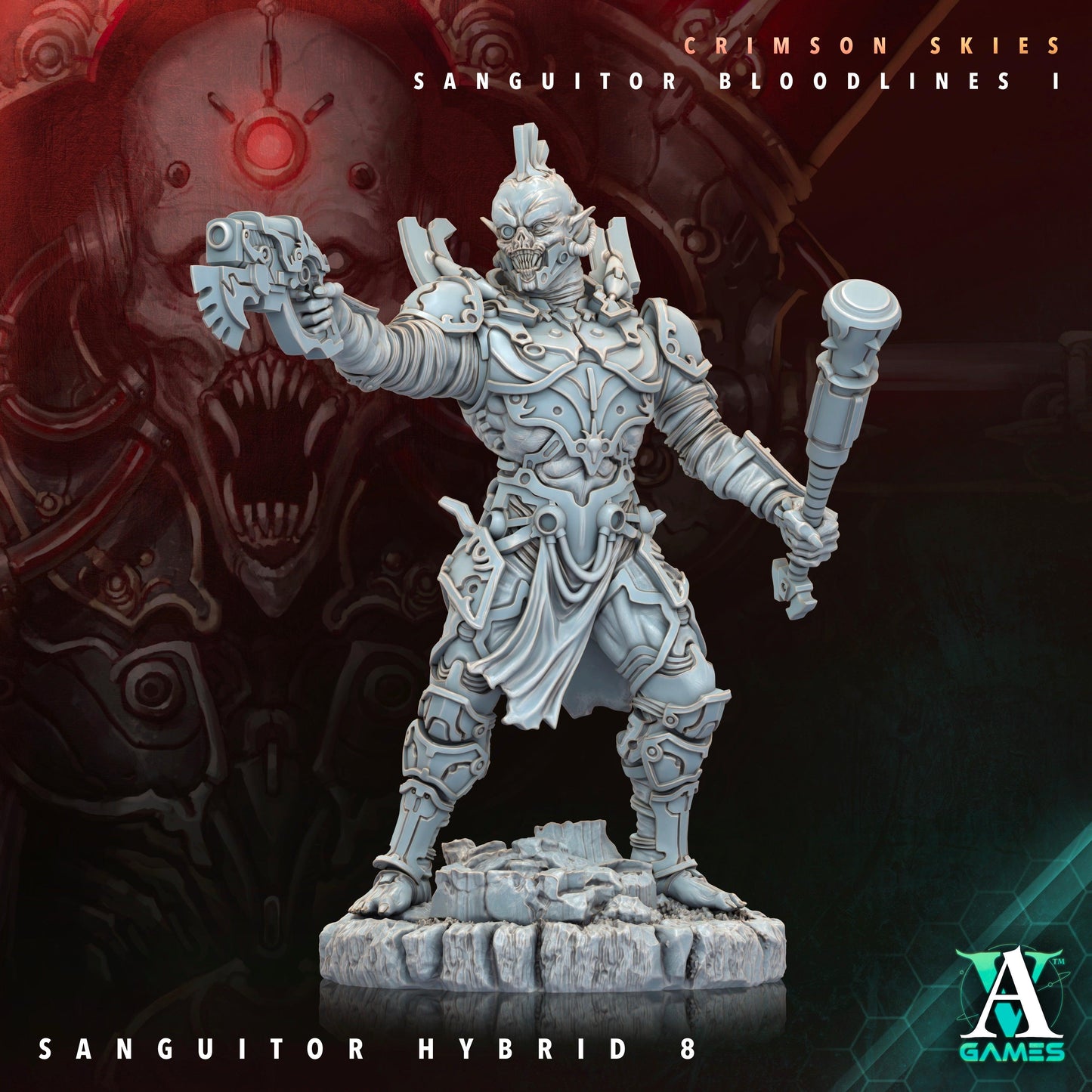 3D Printed Archvillain Games Sanguitor Hybrids Crimson Skies - Sanguitor Bloodlines Bloodright - Anathema 28 32mm D&D