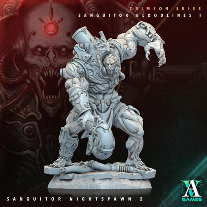 3D Printed Archvillain Games Sanguitor Nightspawn Crimson Skies - Sanguitor Bloodlines Bloodright - Anathema 28 32mm D&D