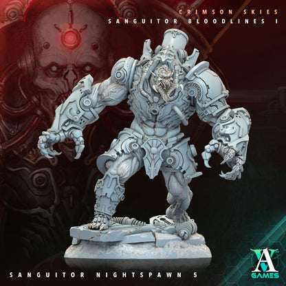 3D Printed Archvillain Games Sanguitor Nightspawn Crimson Skies - Sanguitor Bloodlines Bloodright - Anathema 28 32mm D&D