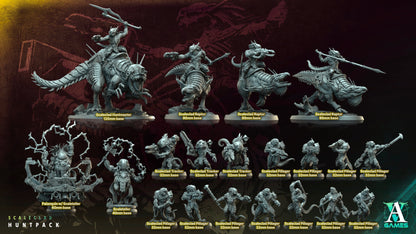 3D Printed Archvillain Games Scaleclad Tracker Scaleclad Huntpack 28 32mm D&D
