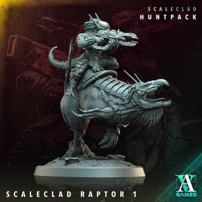 3D Printed Archvillain Games Scaleclad Raptor Scaleclad Huntpack 28 32mm D&D