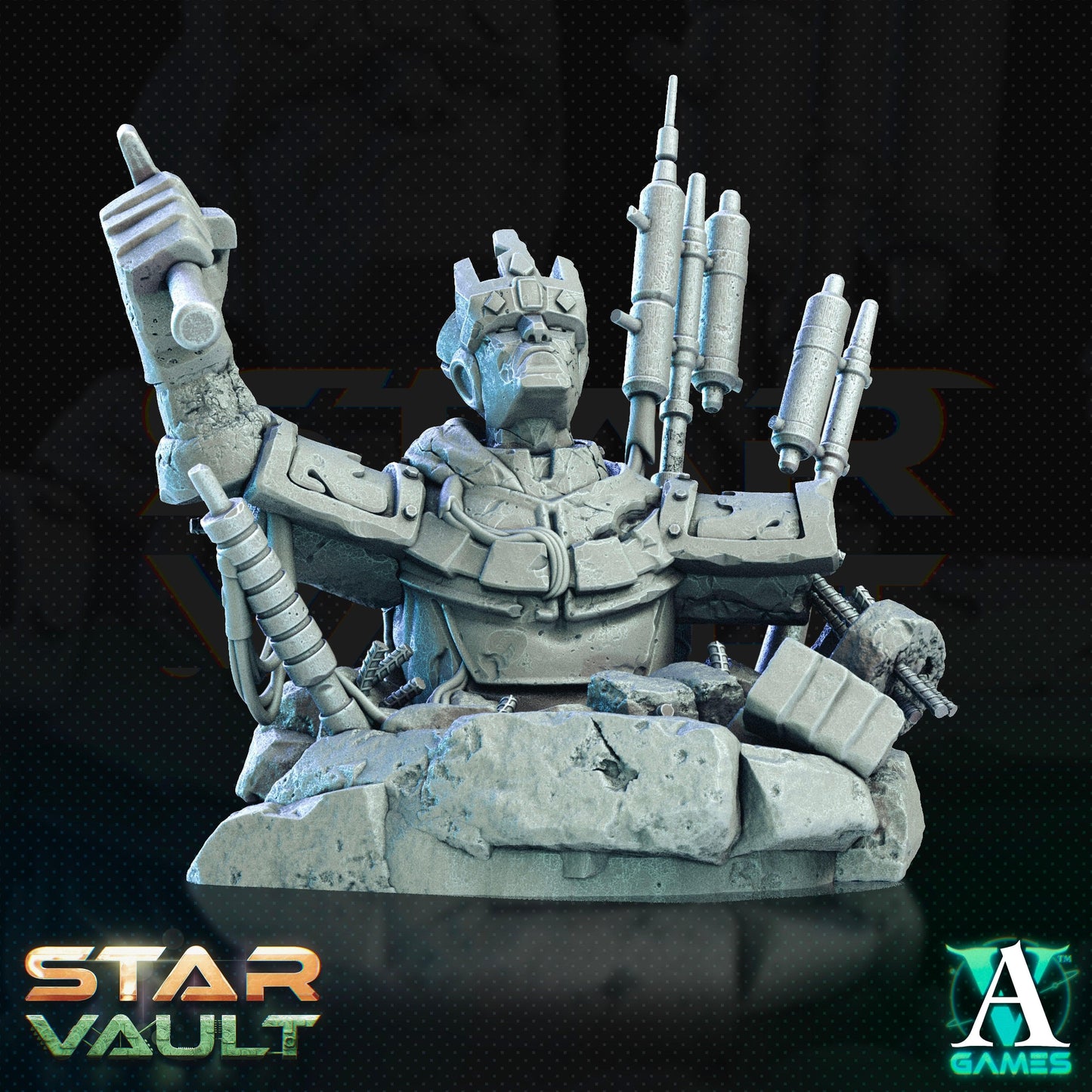 3D Printed Archvillain Games Sci-Fi Diorama The Star Vault 28 32mm D&D