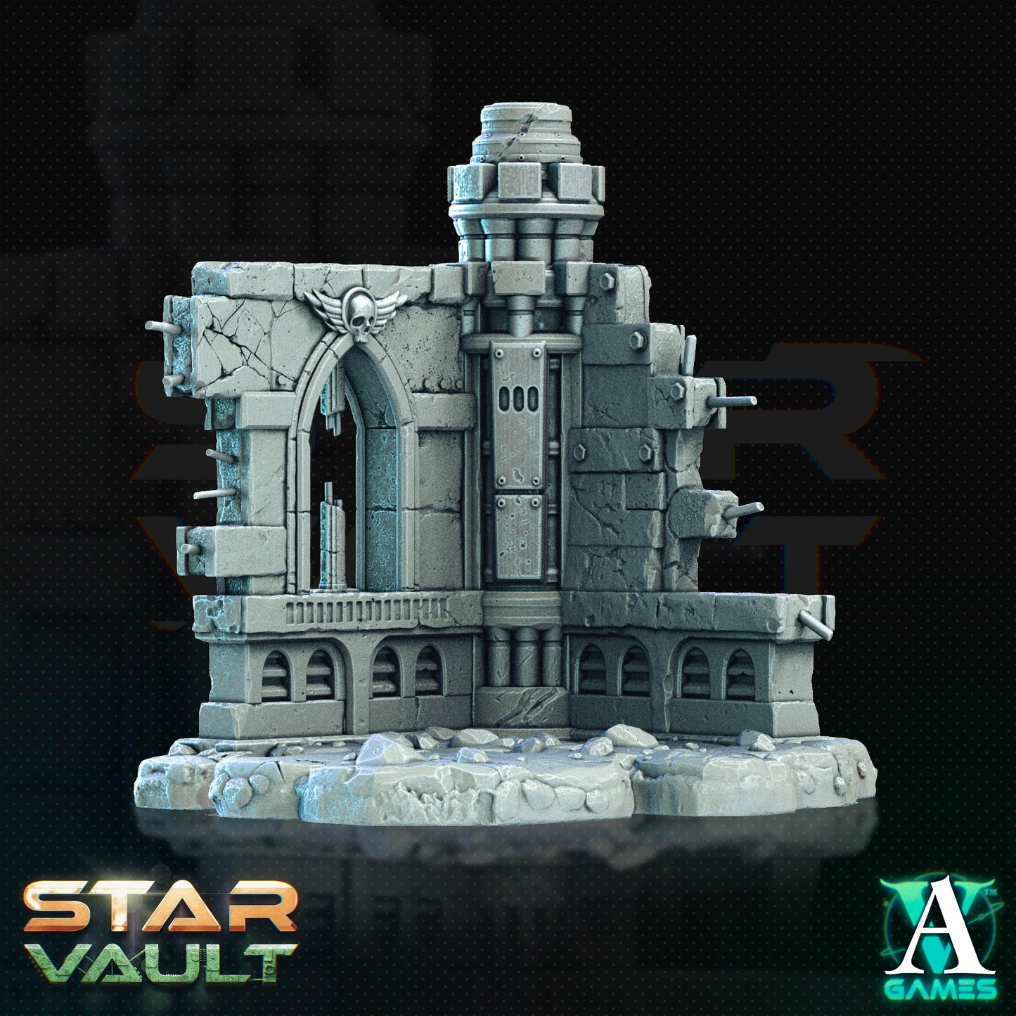 3D Printed Archvillain Games Sci-Fi Diorama The Star Vault 28 32mm D&D
