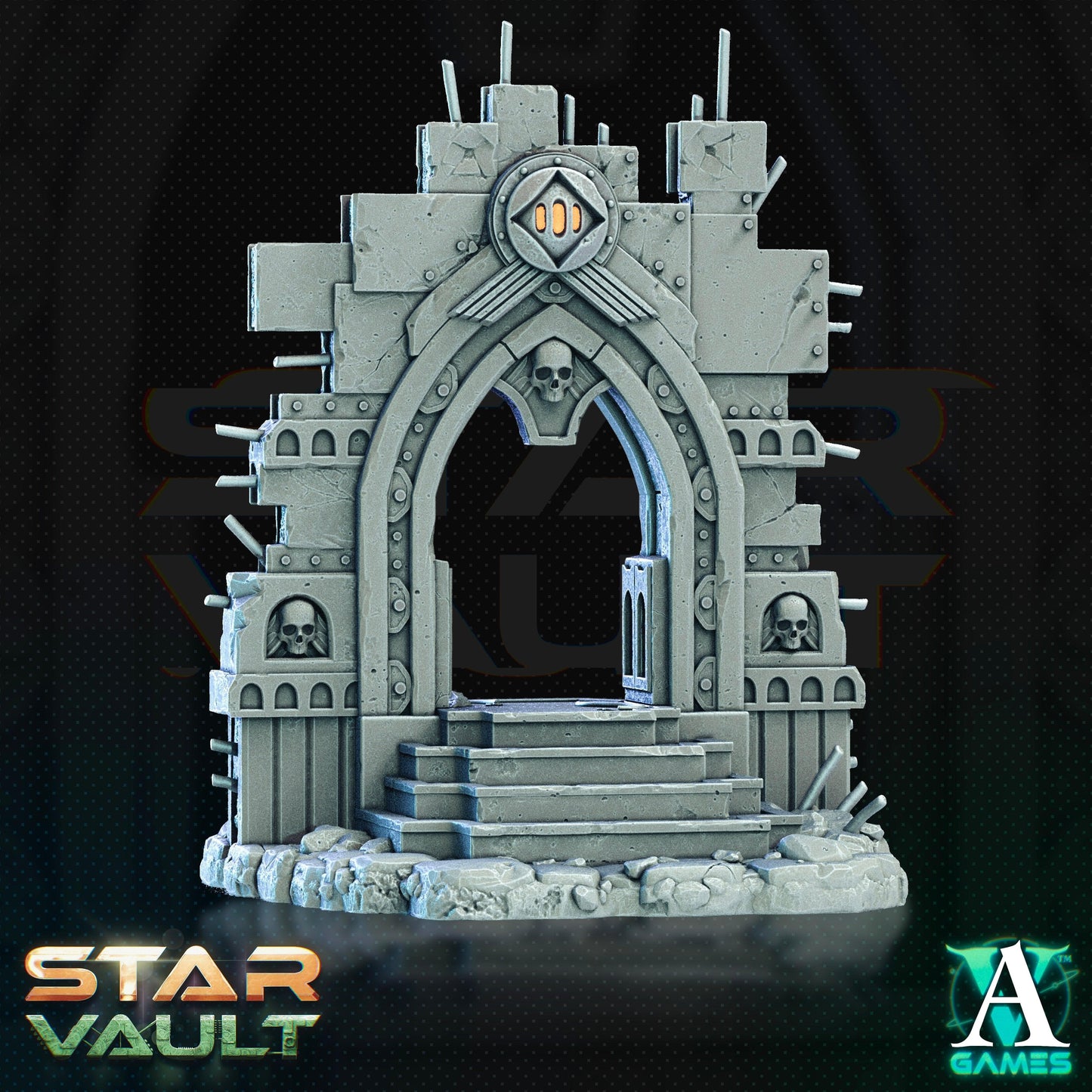 3D Printed Archvillain Games Sci-Fi Diorama The Star Vault 28 32mm D&D