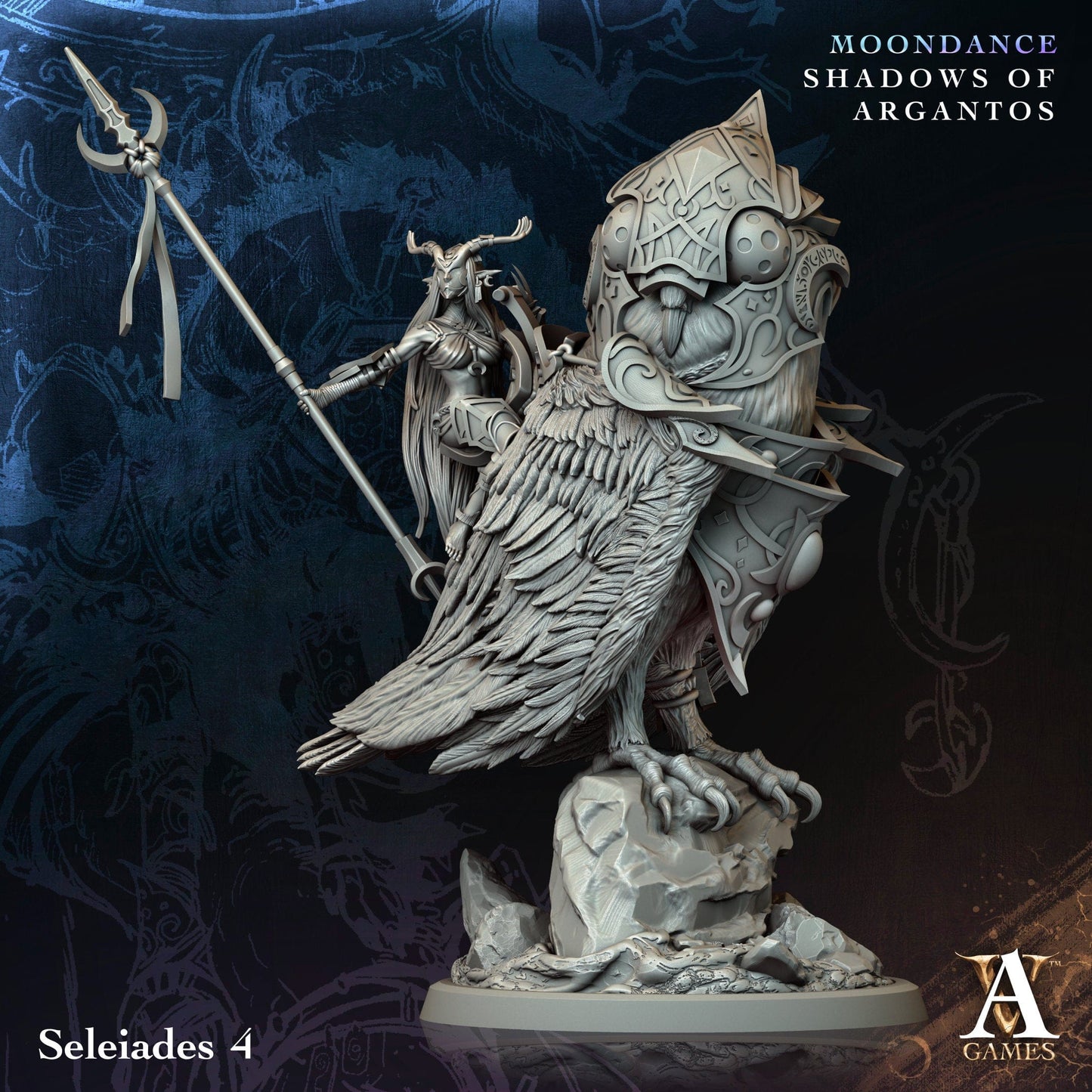 3D Printed Archvillain Games Selenoprosopos Moondance - Shadows of Argantos 28 32mm D&D