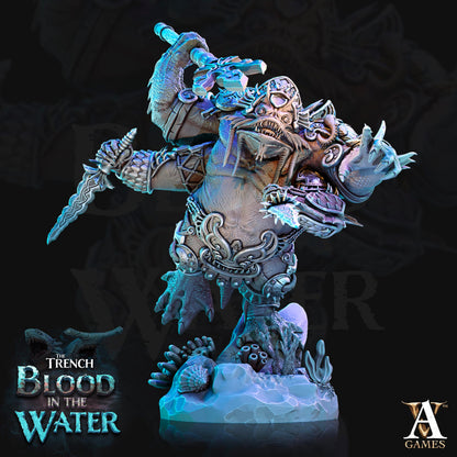 3D Printed Archvillain Games Shakarkha Juggernauts The Trench Blood In the Water 28 32mm D&D