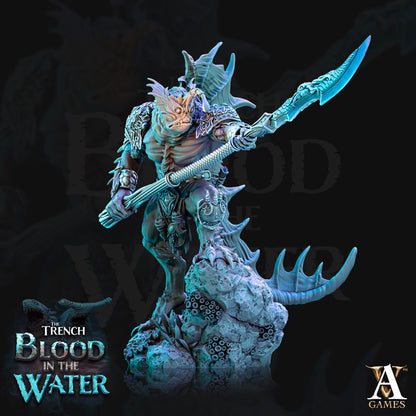 3D Printed Archvillain Games Shakarkha Seadevils The Trench Blood In the Water 28 32mm D&D