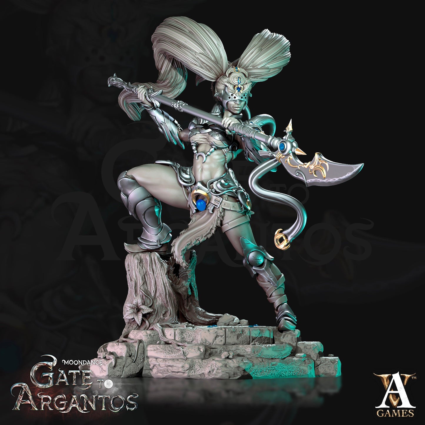 3D Printed Archvillain Games Sister Of The Black Moon Moondance - Gate to Argantos 28 32mm D&D