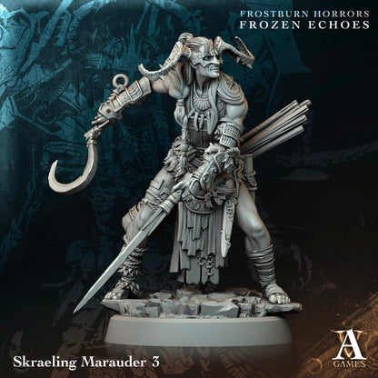 3D Printed Archvillain Games Skraeling Marauder Frostburn Horrors Frozen Echoes 28 32mm D&D