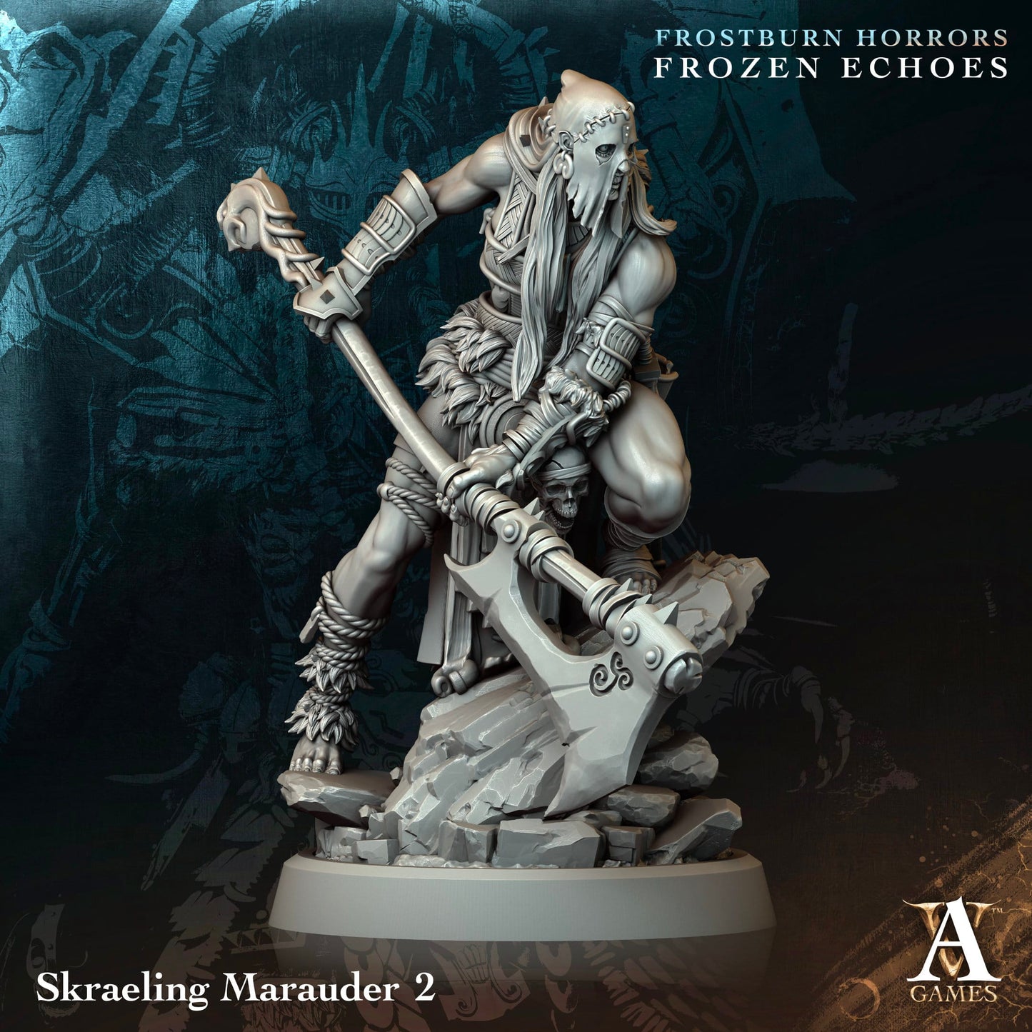 3D Printed Archvillain Games Skraeling Marauder Frostburn Horrors Frozen Echoes 28 32mm D&D