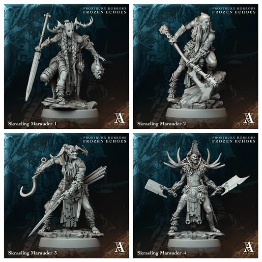3D Printed Archvillain Games Skraeling Marauder Frostburn Horrors Frozen Echoes 28 32mm D&D