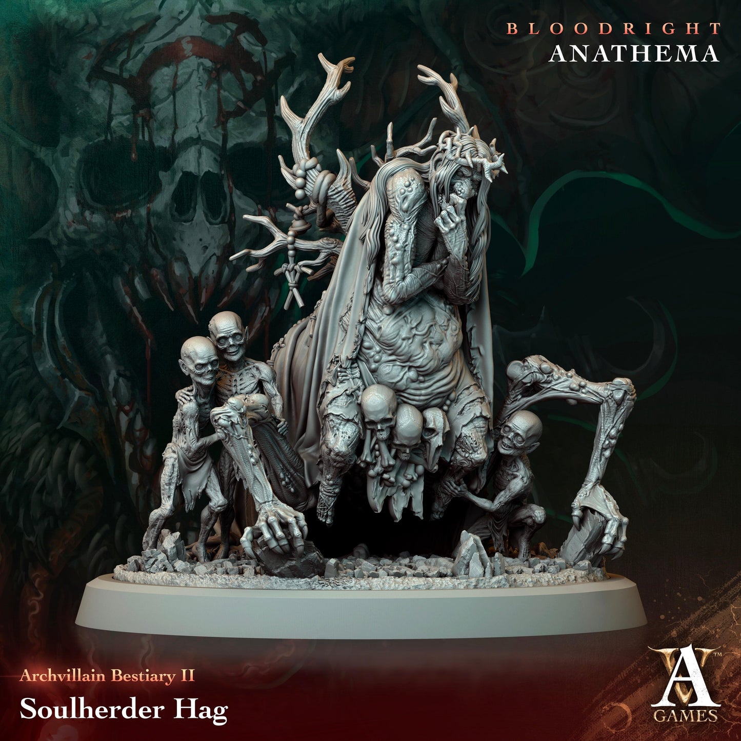 3D Printed Archvillain Games Soulherder Hag Archvillain Bestiary Vol. II 28 32mm D&D