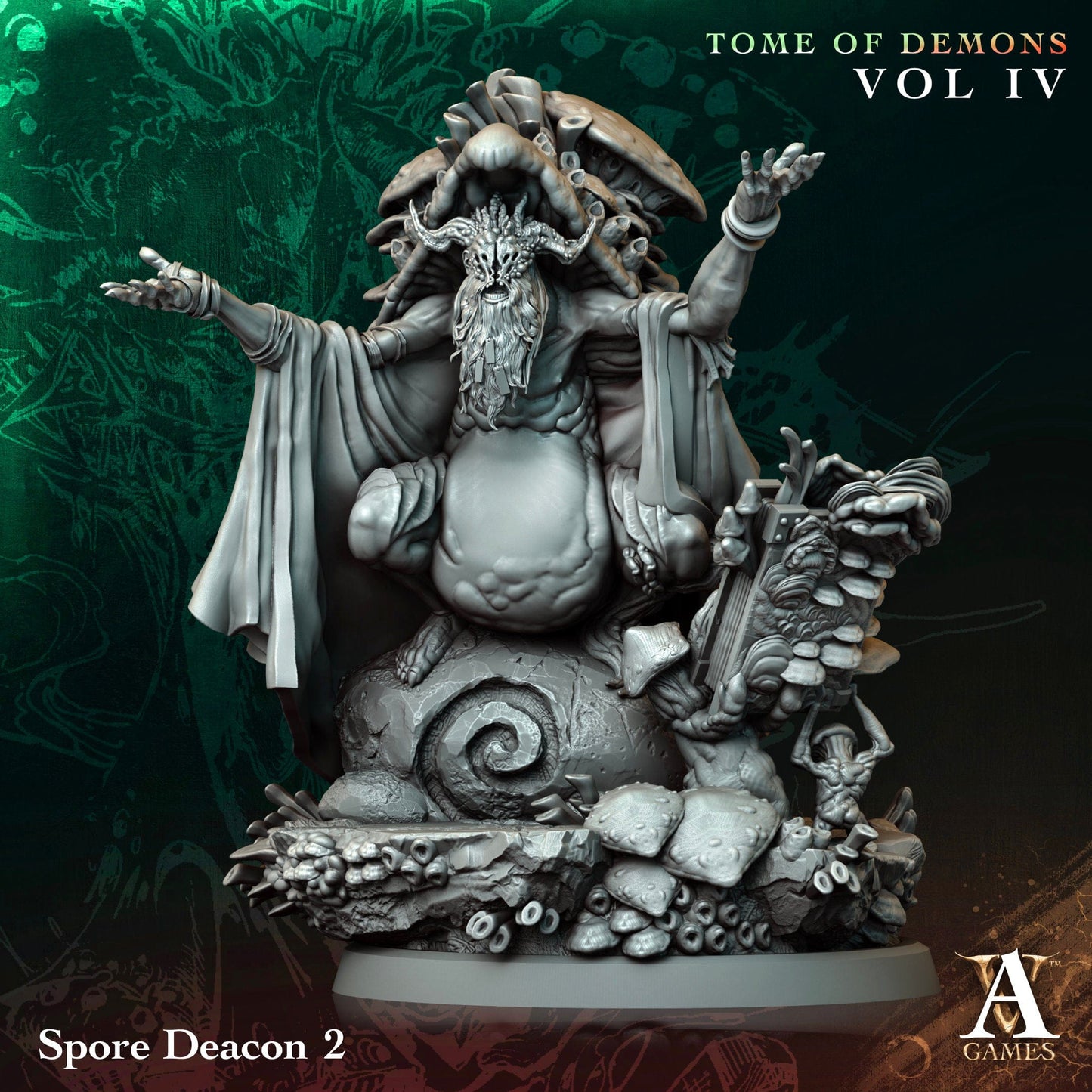 3D Printed Archvillain Games Spore Deacon Tome of Demons Vol IV 28 32mm D&D