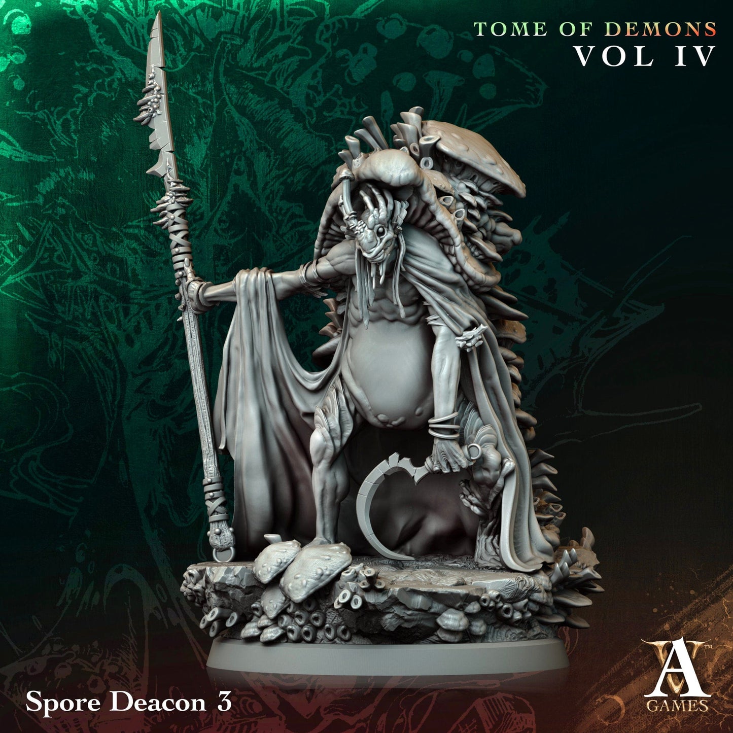 3D Printed Archvillain Games Spore Deacon Tome of Demons Vol IV 28 32mm D&D