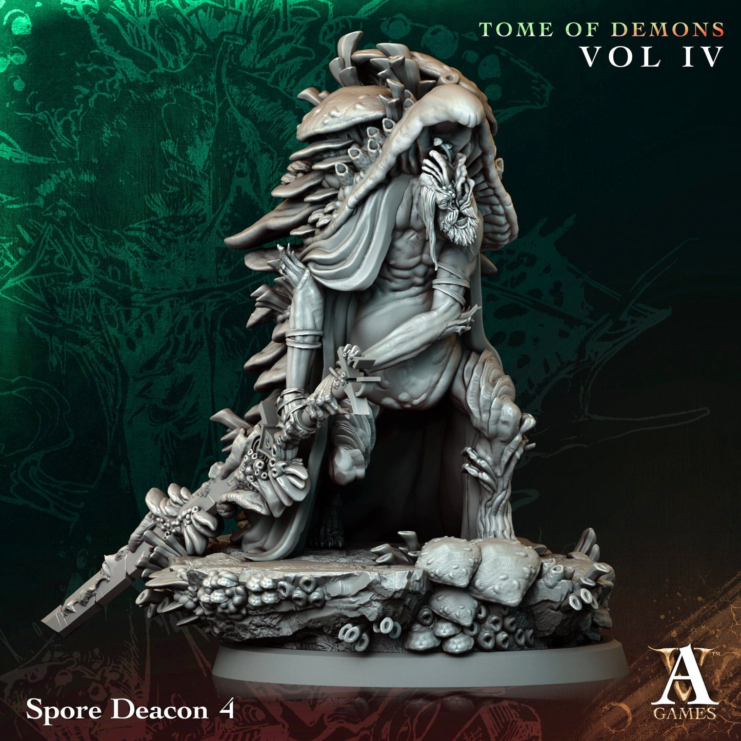 3D Printed Archvillain Games Spore Deacon Tome of Demons Vol IV 28 32mm D&D