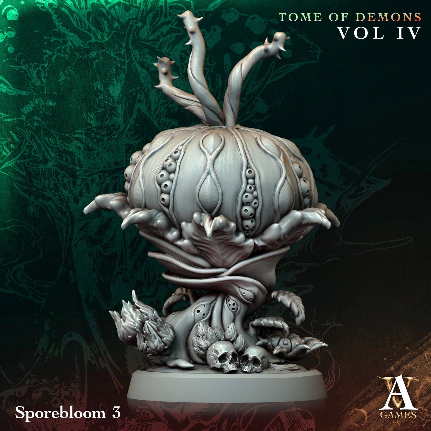3D Printed Archvillain Games Sporebloom Tome of Demons Vol IV 28 32mm D&D