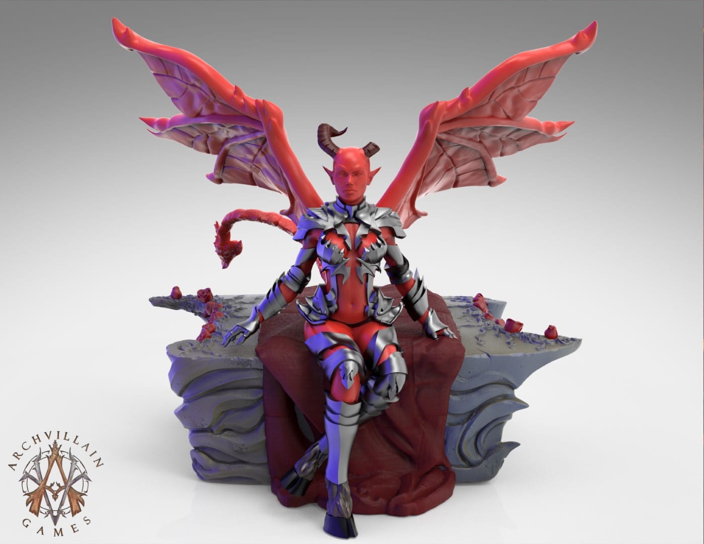 3D Printed Archvillain Games Succubus - Succubi Mistresses of Despair 28mm 32mm D&D