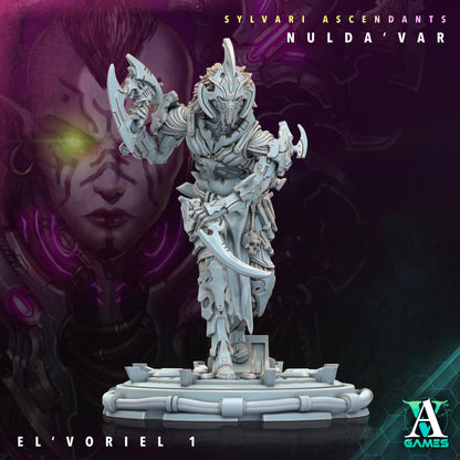 3D Printed Archvillain Games Sylvari Ascendants - Nulda Var El Voriel 28 32mm D&D