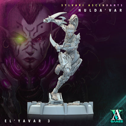 3D Printed Archvillain Games Sylvari Ascendants - Nulda Var El Yavar 28 32mm D&D
