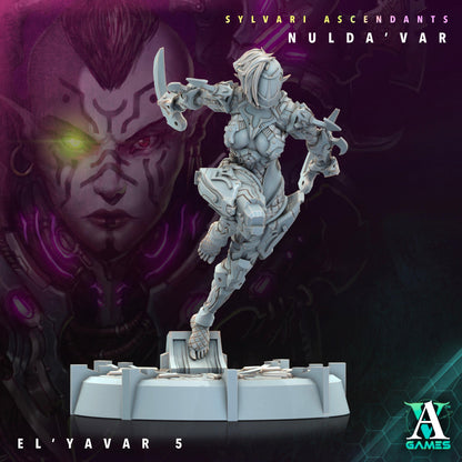 3D Printed Archvillain Games Sylvari Ascendants - Nulda Var El Yavar 28 32mm D&D