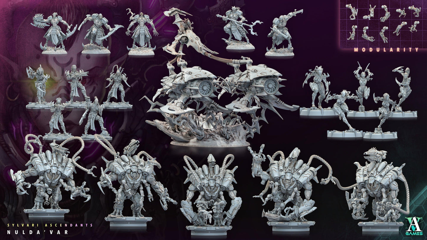 3D Printed Archvillain Games Sylvari Ascendants - Nulda Var El Yavar 28 32mm D&D