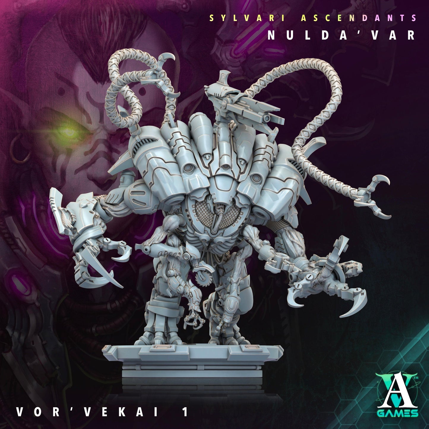 3D Printed Archvillain Games Sylvari Ascendants - Nulda Var Vor Vekai 28 32mm D&D