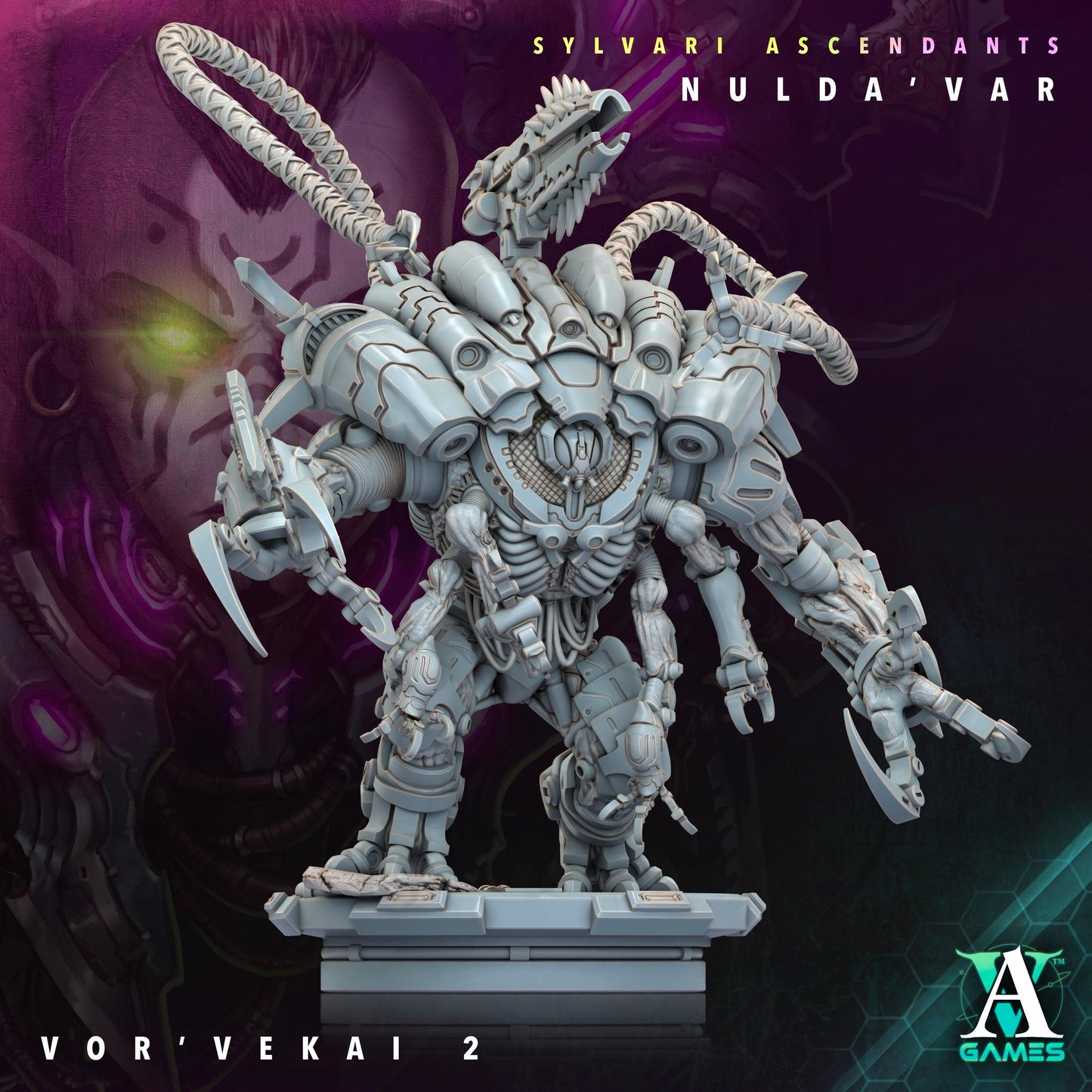 3D Printed Archvillain Games Sylvari Ascendants - Nulda Var Vor Vekai 28 32mm D&D