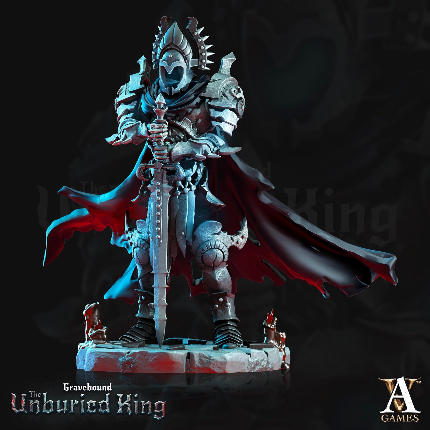 3D Printed Archvillain Games Tenebris Vessels - Gravebound The Unburied King 28 32mm D&D