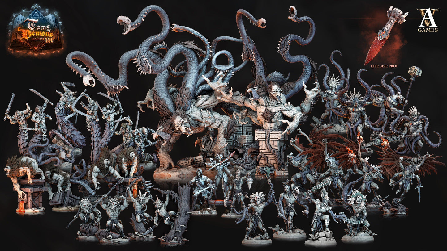 3D Printed Archvillain Games Teraton Quasits Tome of Demons 28 32mm D&D